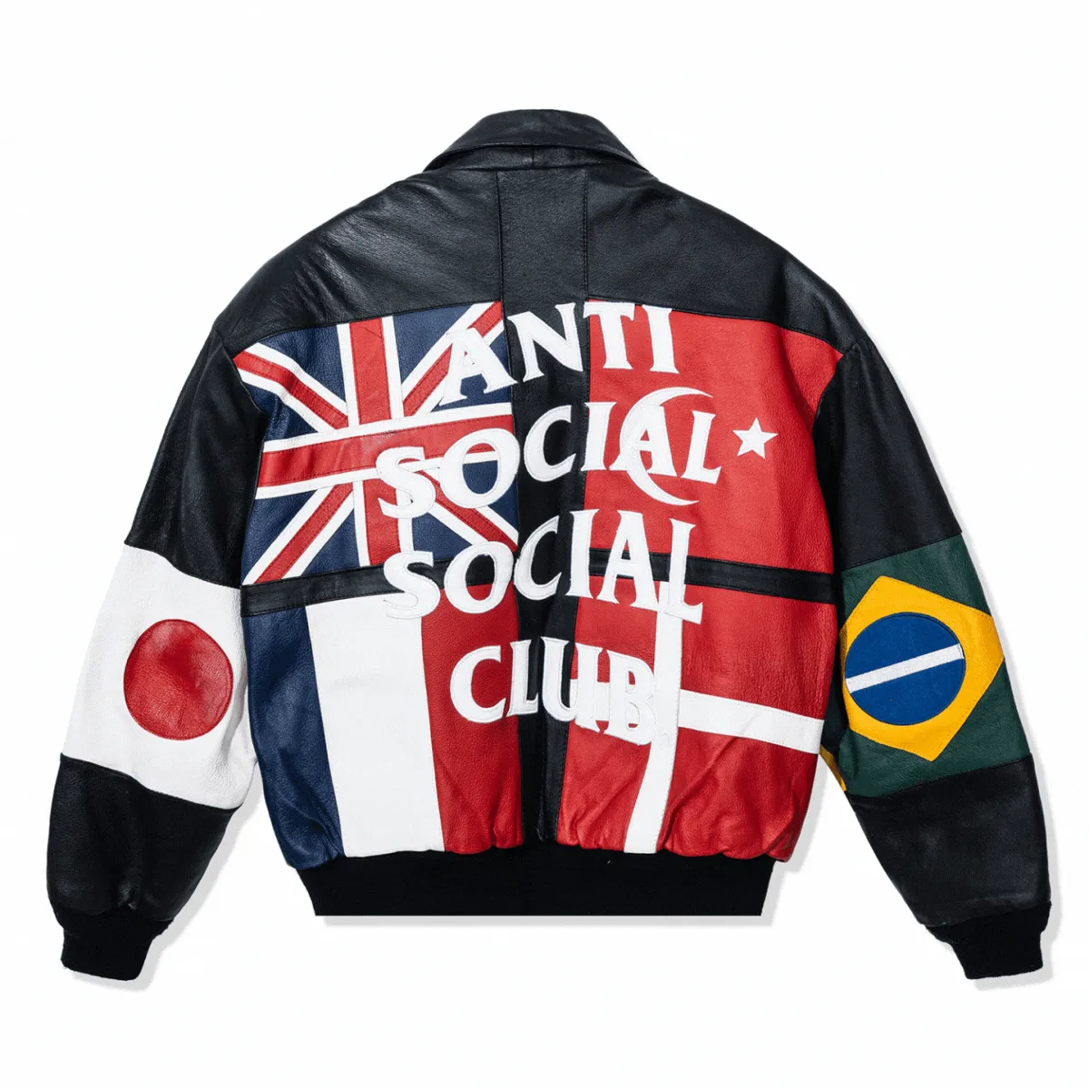 ASSC Vintage Olympic Leather Jacket - Black