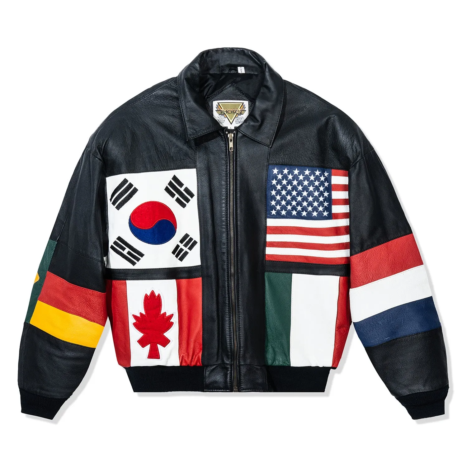 ASSC Vintage Olympic Leather Jacket - Black