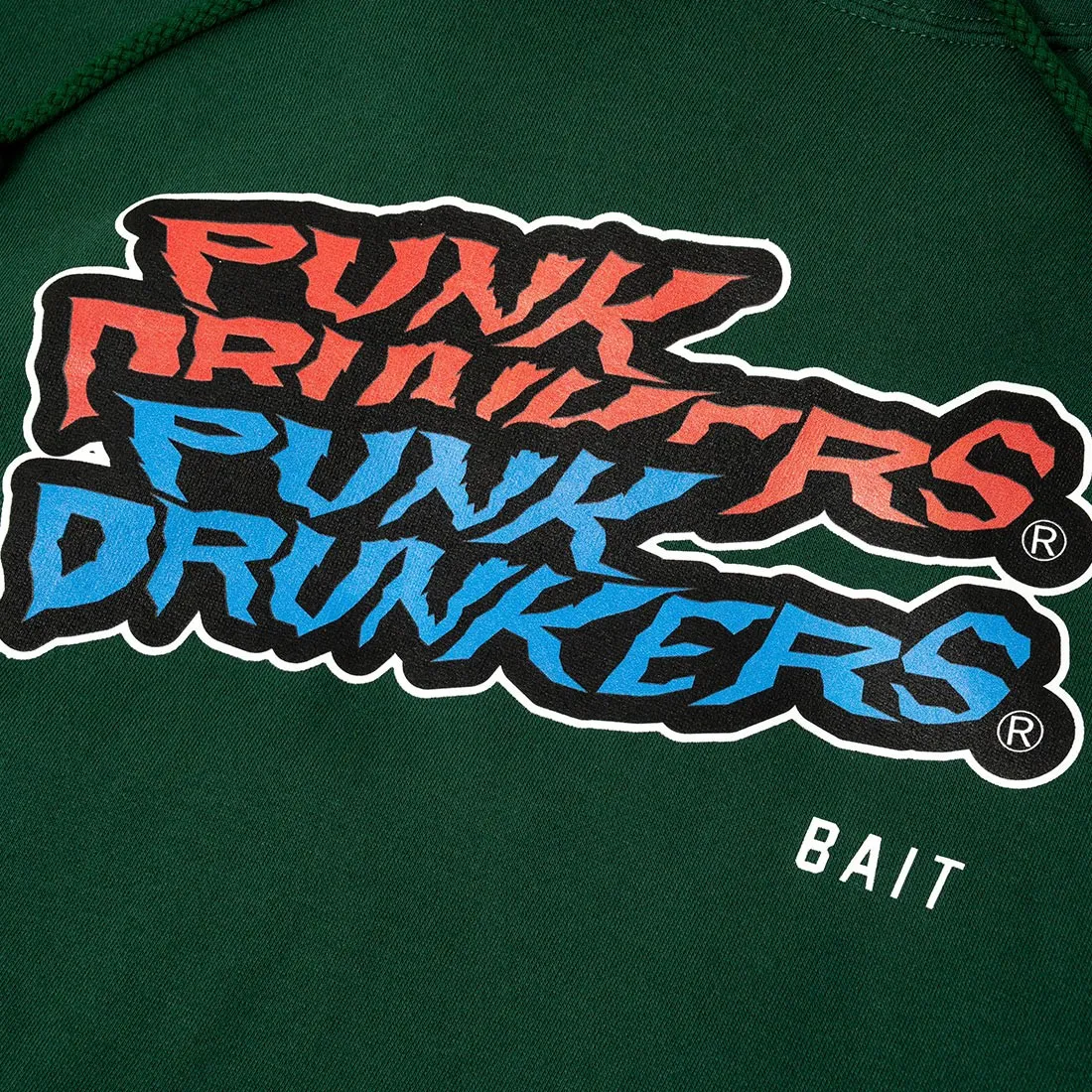 BAIT x Punk Drunkers Men Skateboard Hoody (green)