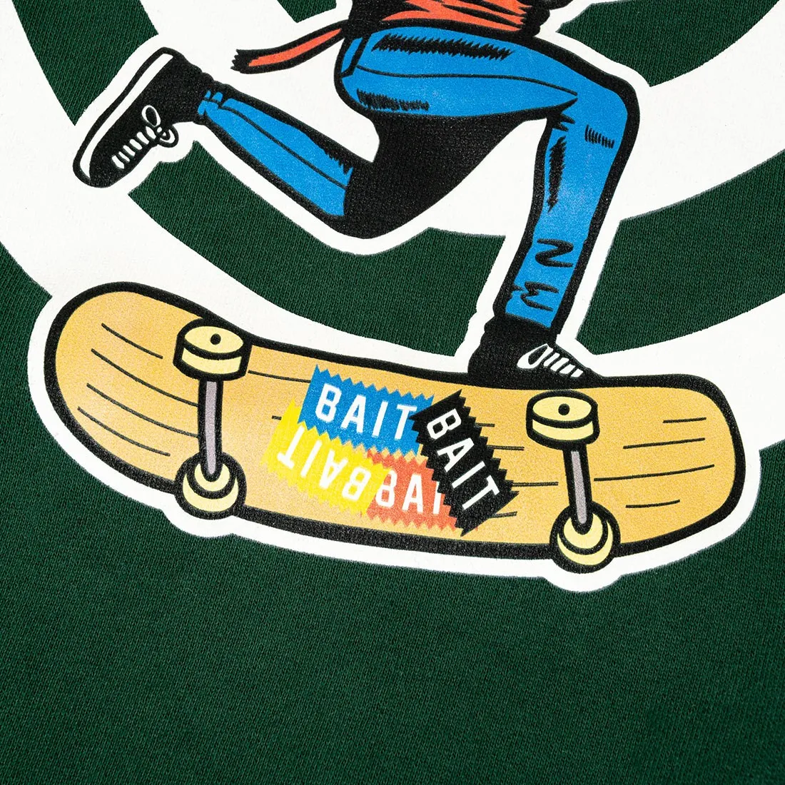 BAIT x Punk Drunkers Men Skateboard Hoody (green)