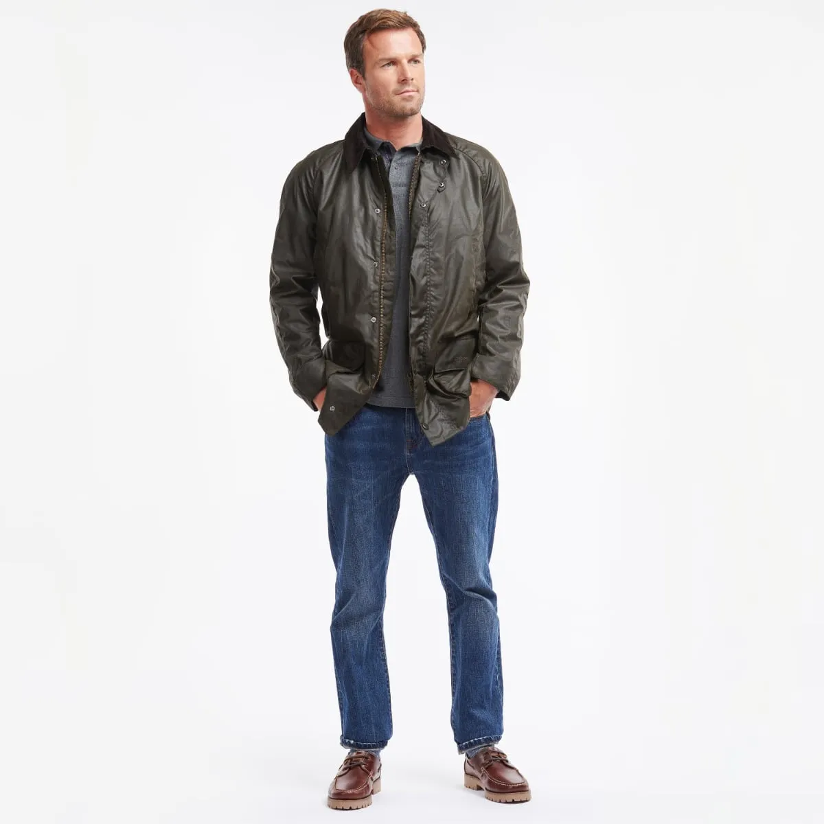 Barbour Bristol Men's Waxed Jacket | Olive