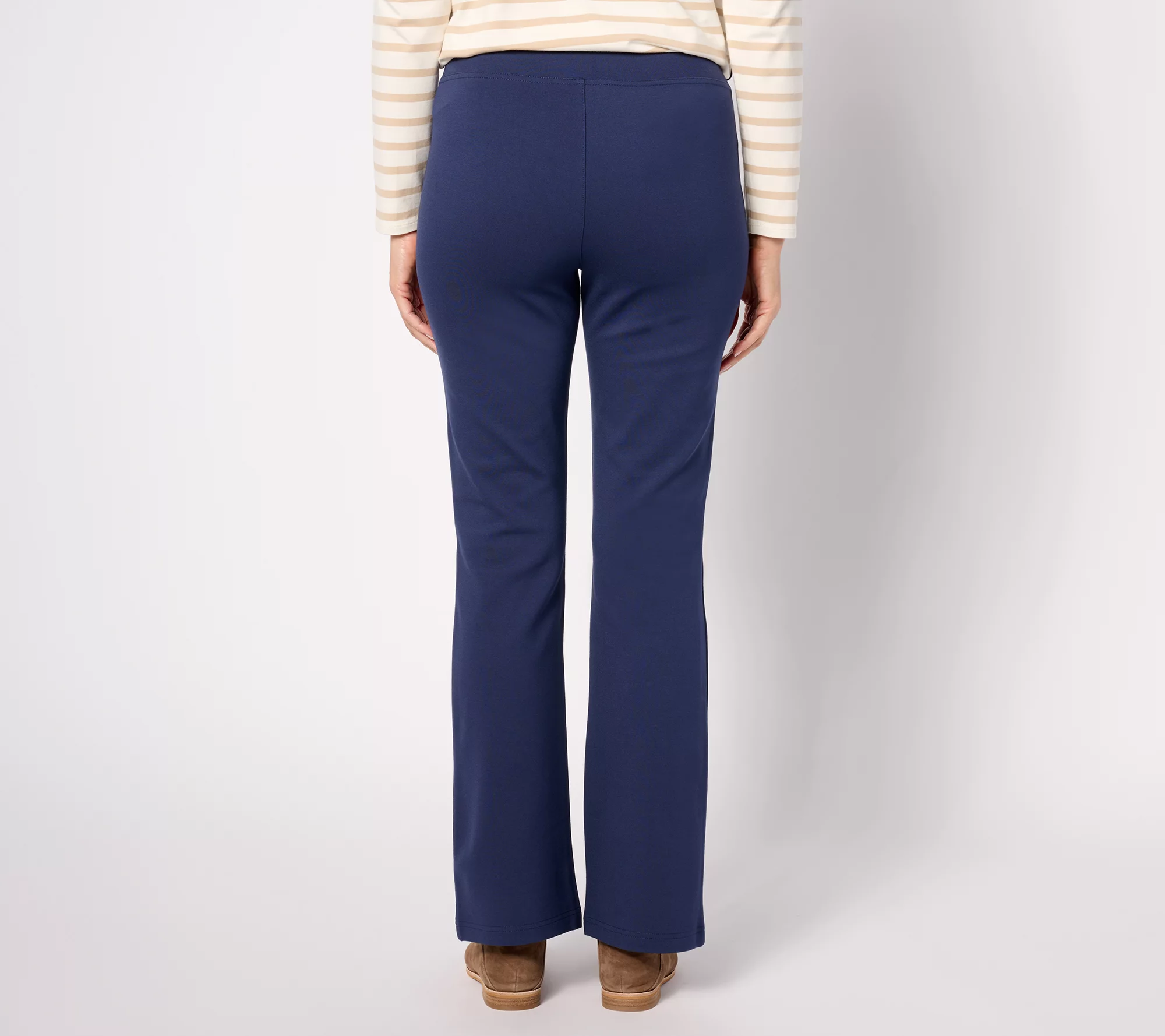 Belle by Kim Gravel Regular Ponte Sailor Boot-Cut Pants