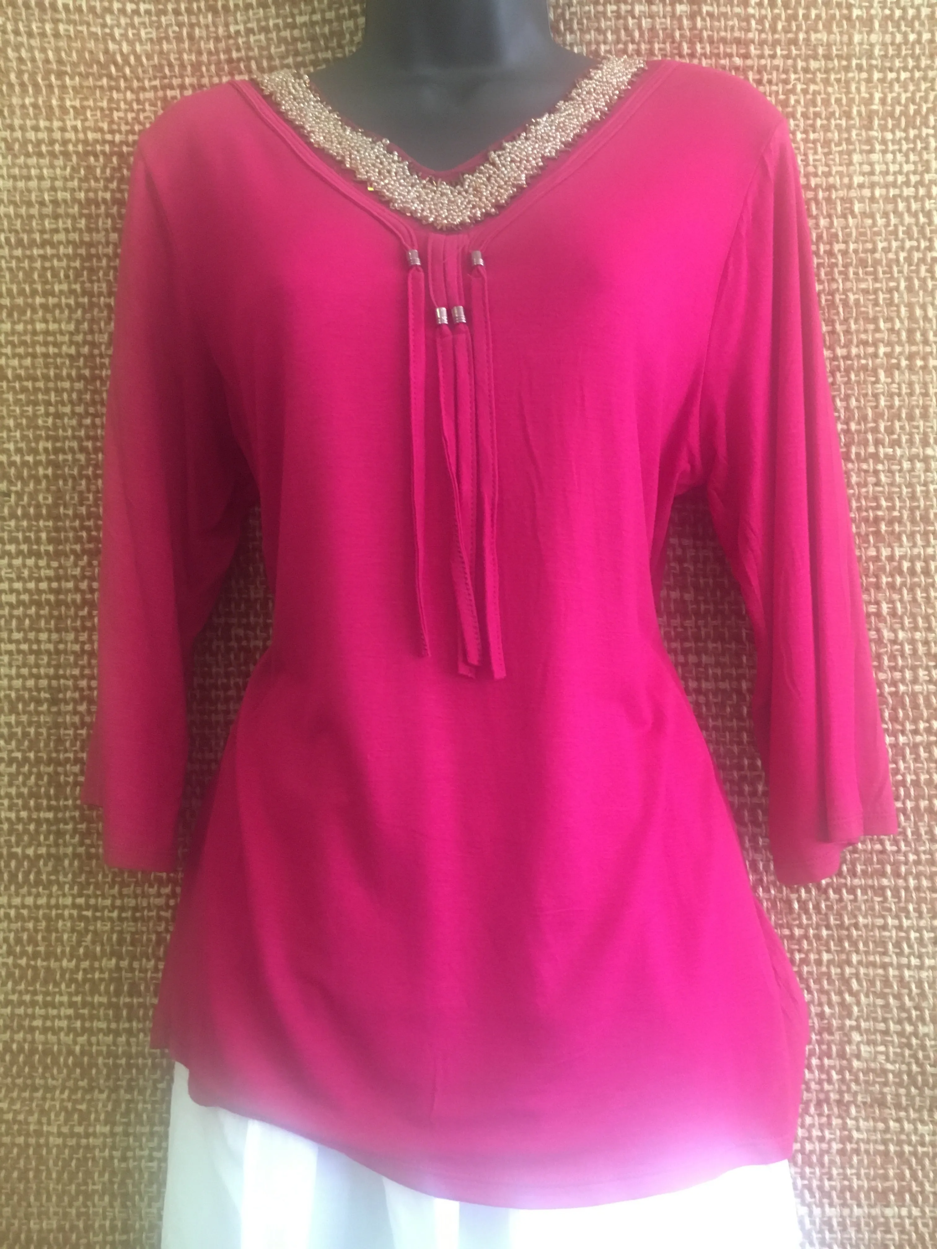 Belush Blouse w/ Beads(B1524) small to 3x Rayon blouse