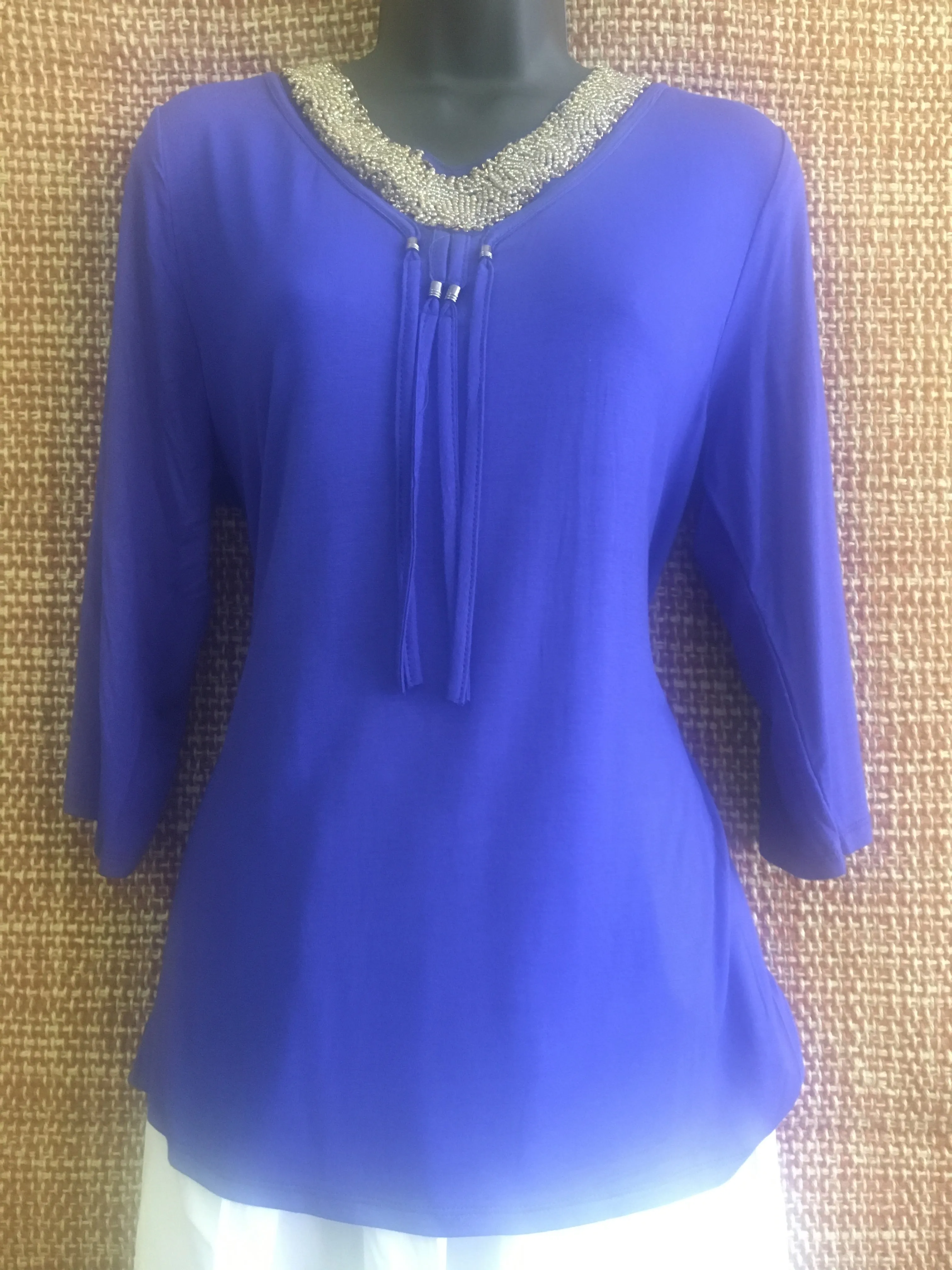 Belush Blouse w/ Beads(B1524) small to 3x Rayon blouse