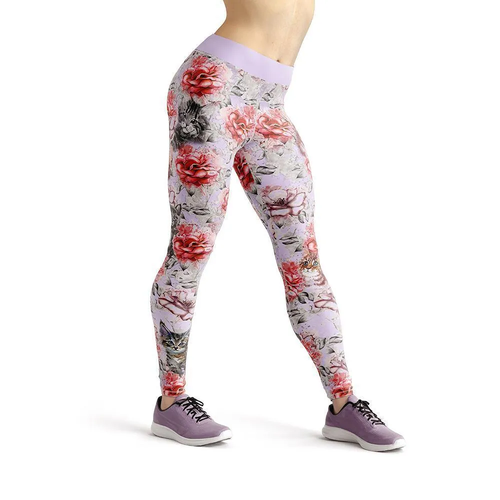 Beverly Kittens & Flowers Leggings