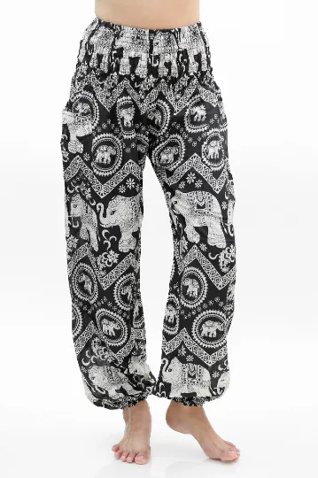 Black ELEPHANT Pants Women Boho Pants Hippie Pants Yoga