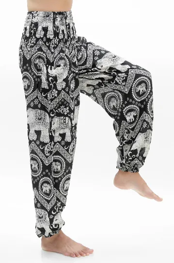 Black ELEPHANT Pants Women Boho Pants Hippie Pants Yoga