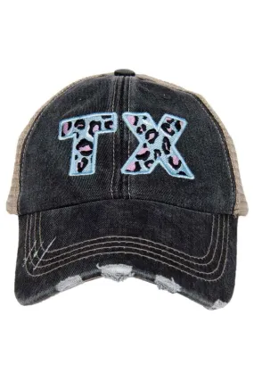 Blue Leopard TX Trucker Hat