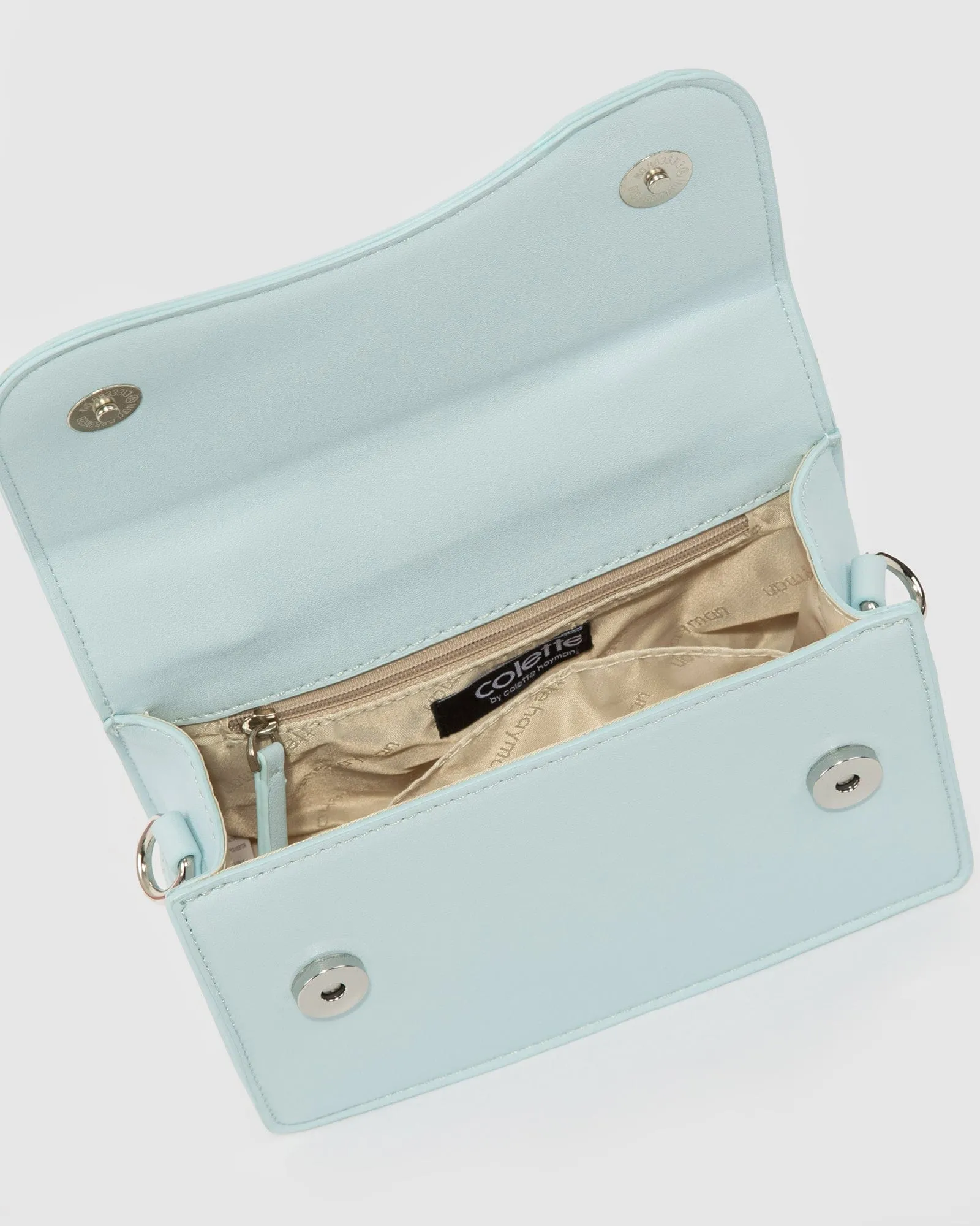 Blue Tia Pearl Top Handle Bag