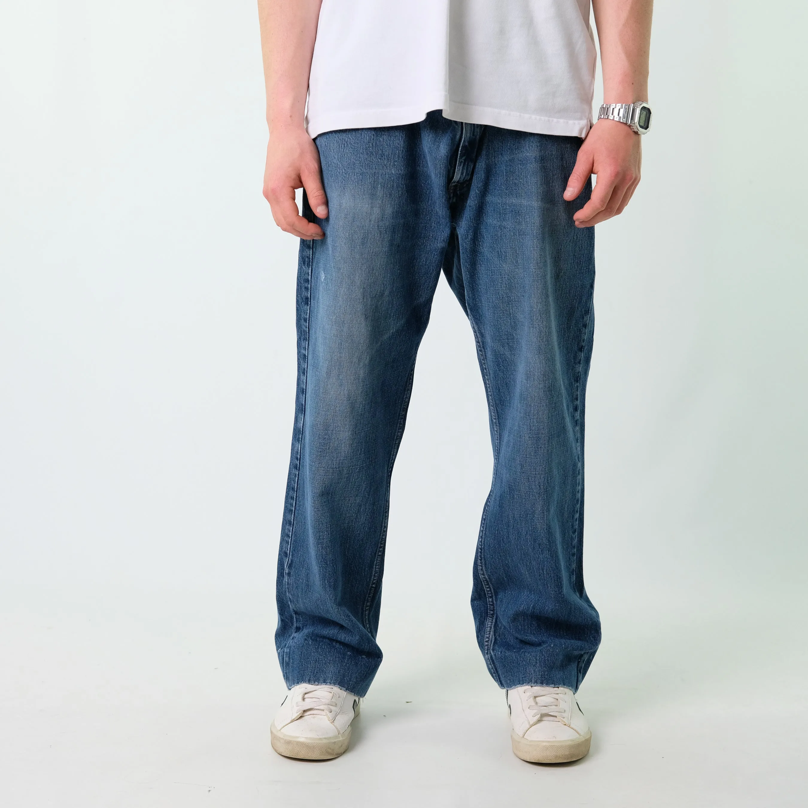 Blue y2ks Dickies Denim Jeans Baggy Pants (38x30)