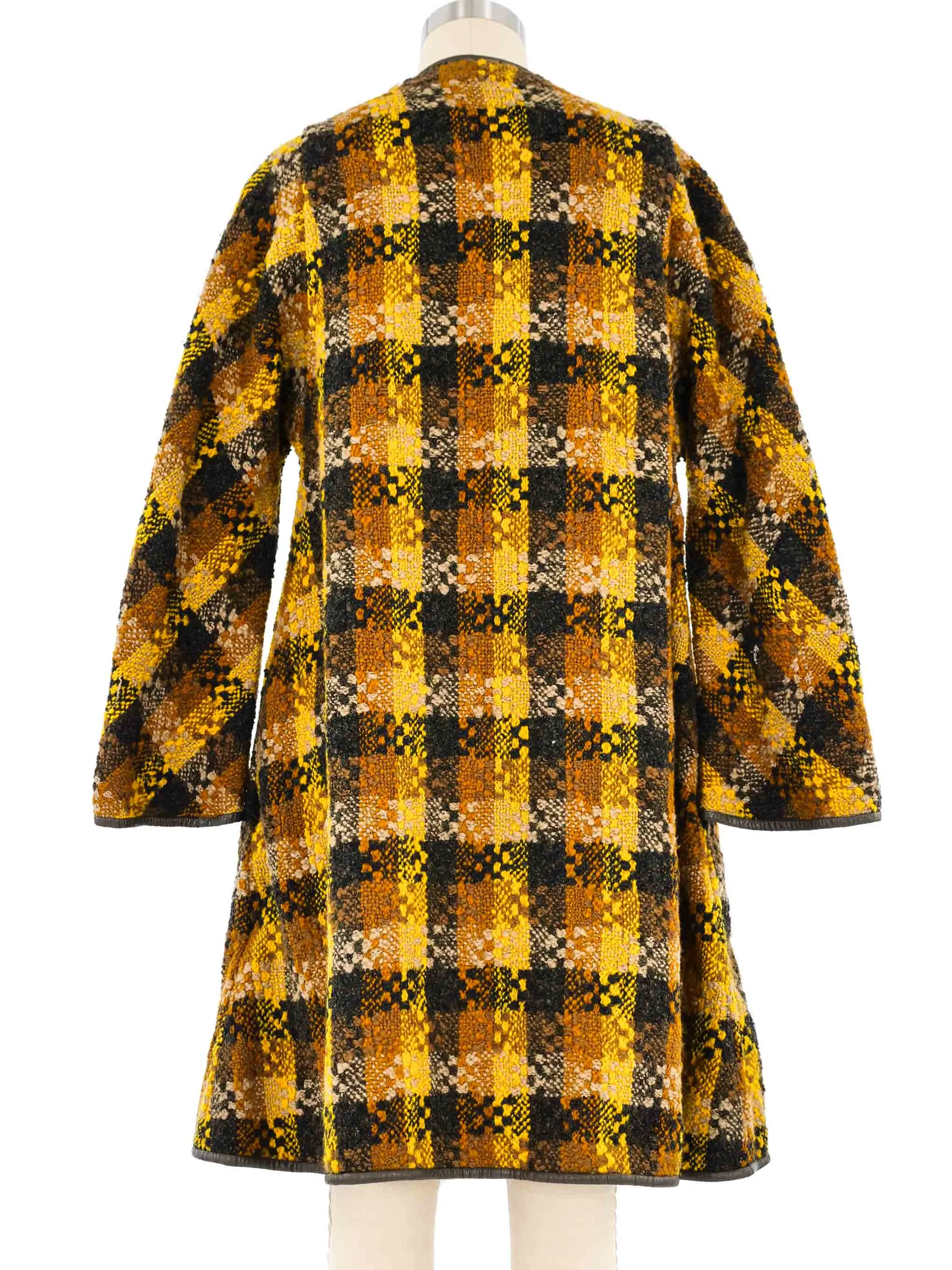 Bonnie Cashin Yellow Plaid Tweed Coat