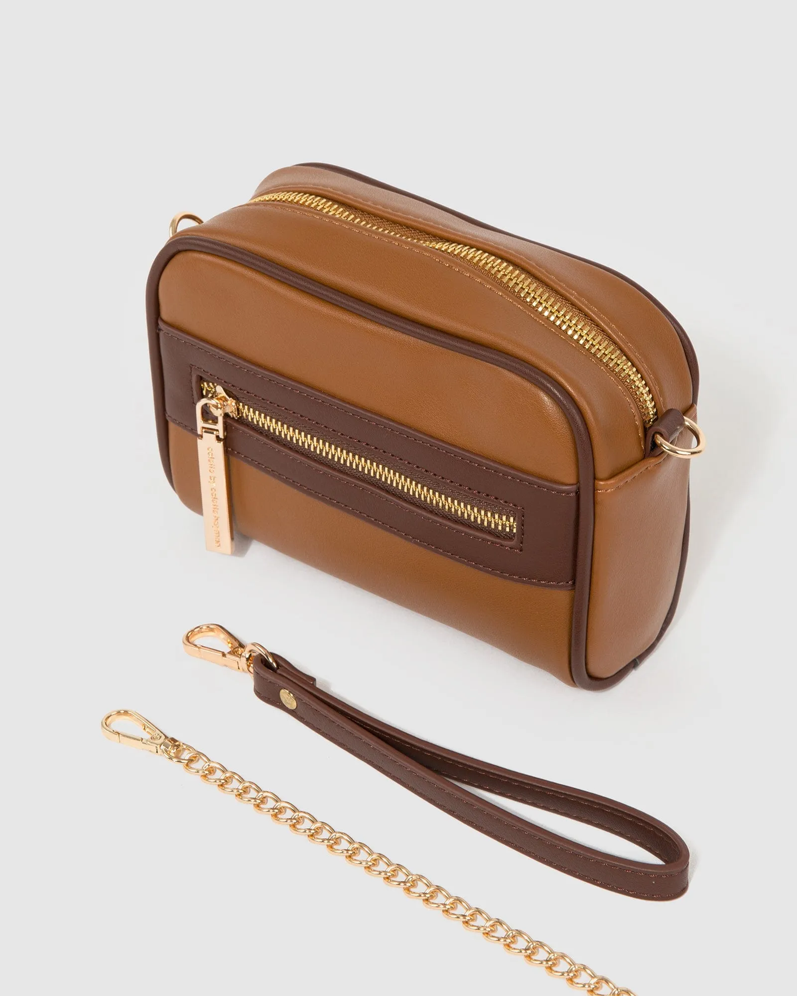 Brown Suri Panel Crossbody Bag