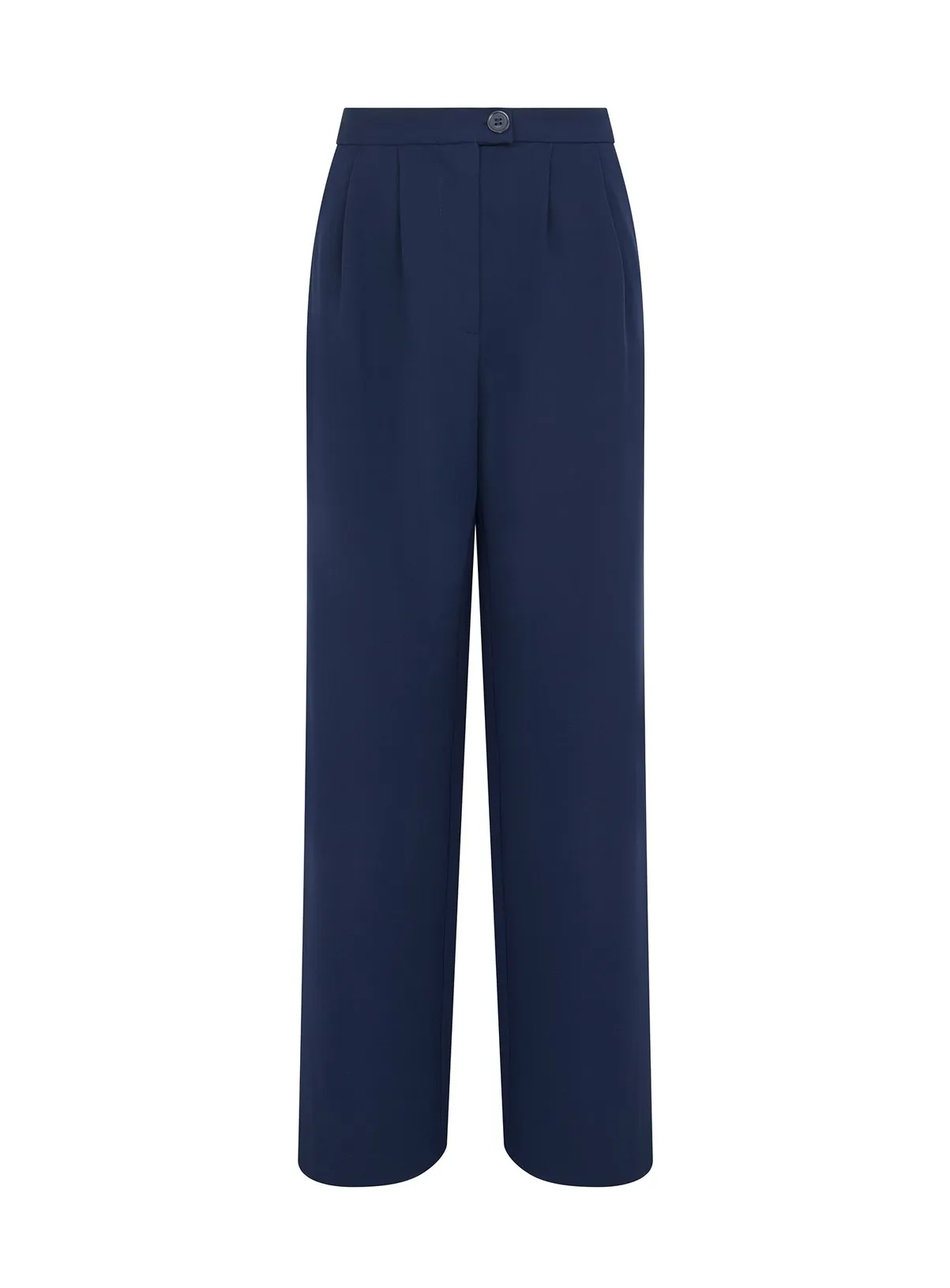 Buy FINERY Navy Jeanne Trousers 16 | Trousers | Tu