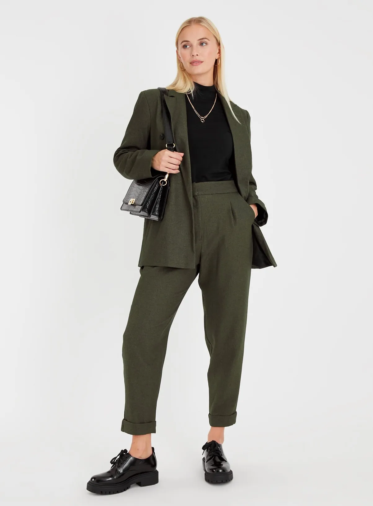 Buy Khaki Tapered Trousers 20L | Trousers | Tu