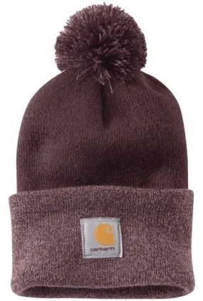 Carhartt Acrylic Lookout Bobble Hat: Wine