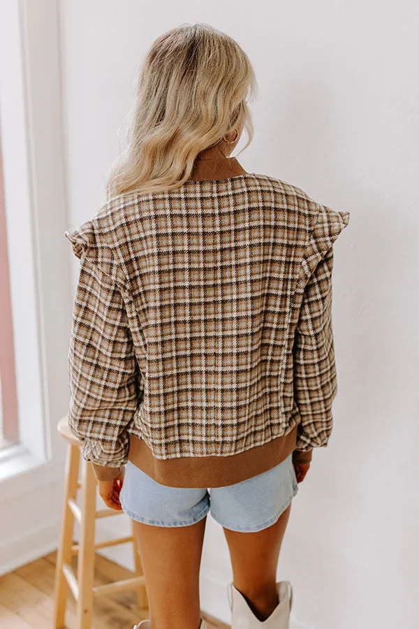 Chai Latte Pretty Plaid Jacket