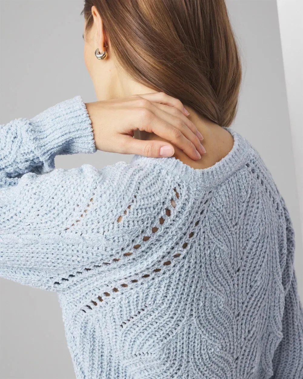 Chenille Cable Cutout Sweater