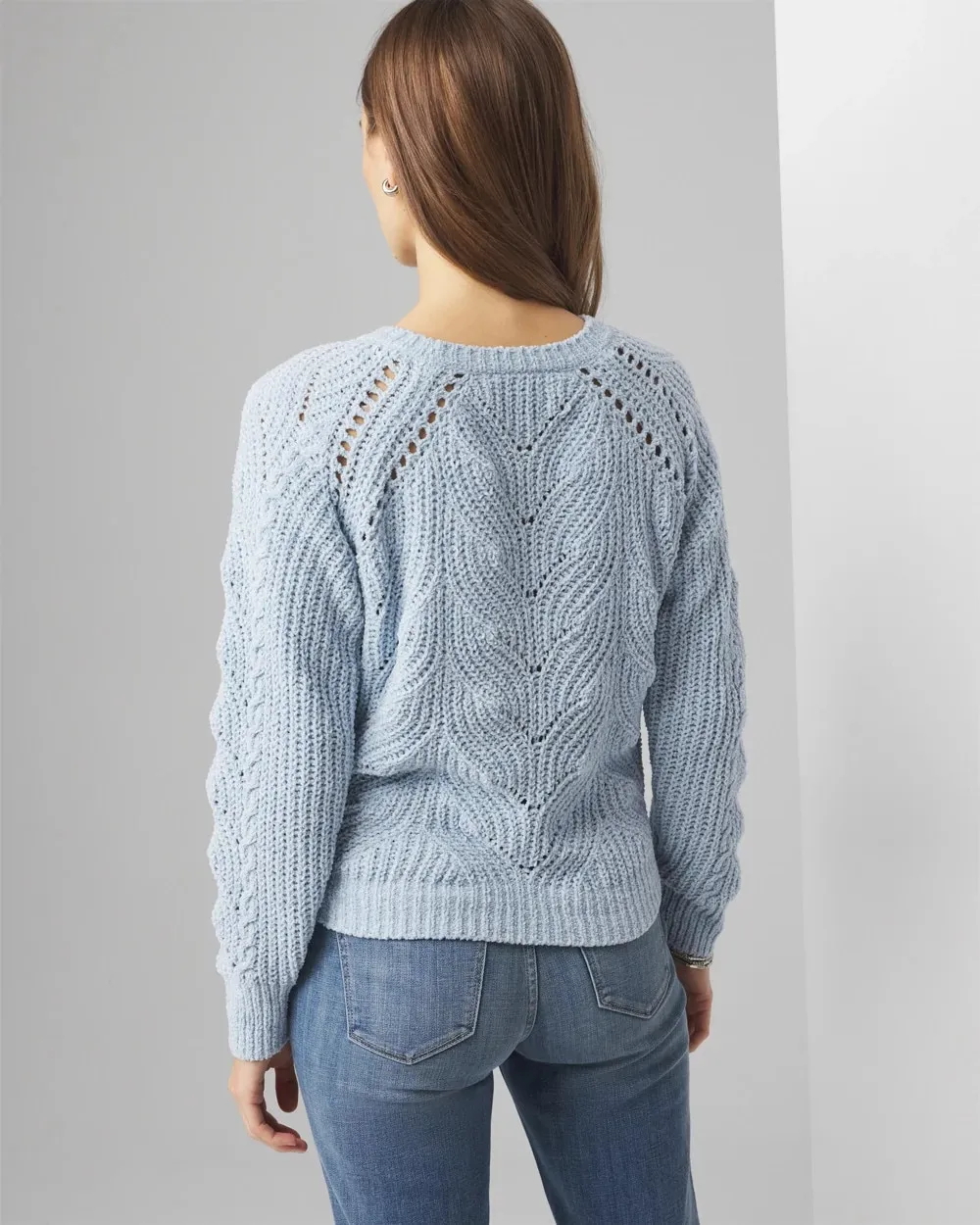 Chenille Cable Cutout Sweater