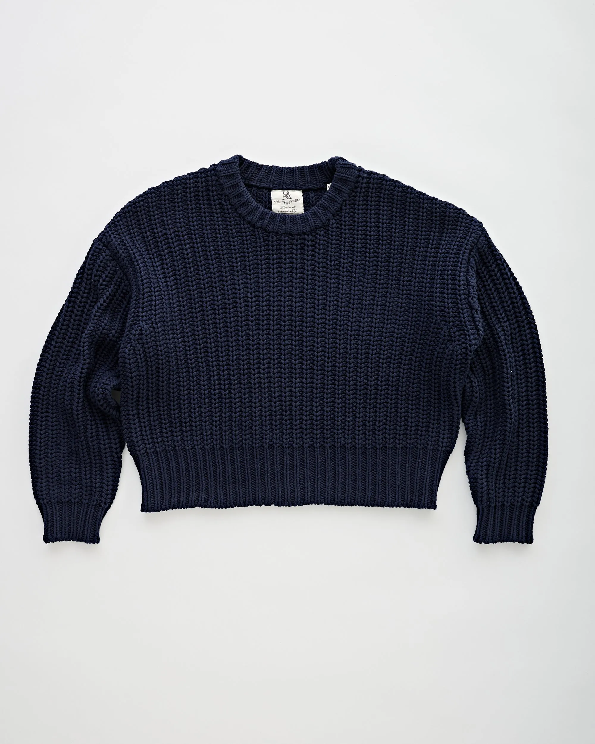 Chunky Box Sweater Navy