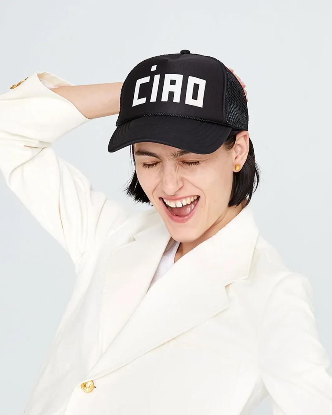 CIAO TRUCKER HAT IN BLACK