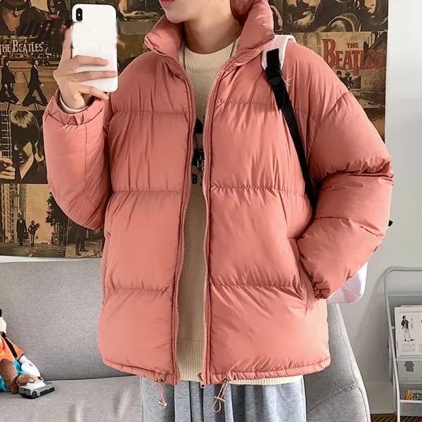 Classic high collar puffer coat unisex