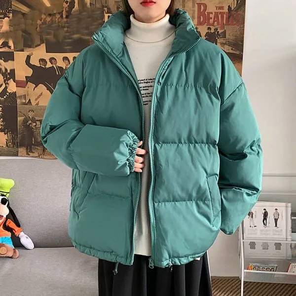 Classic high collar puffer coat unisex