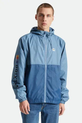 Claxton Alton Lightweight Zip Hood Jacket - Slate Blue/Joe Blue