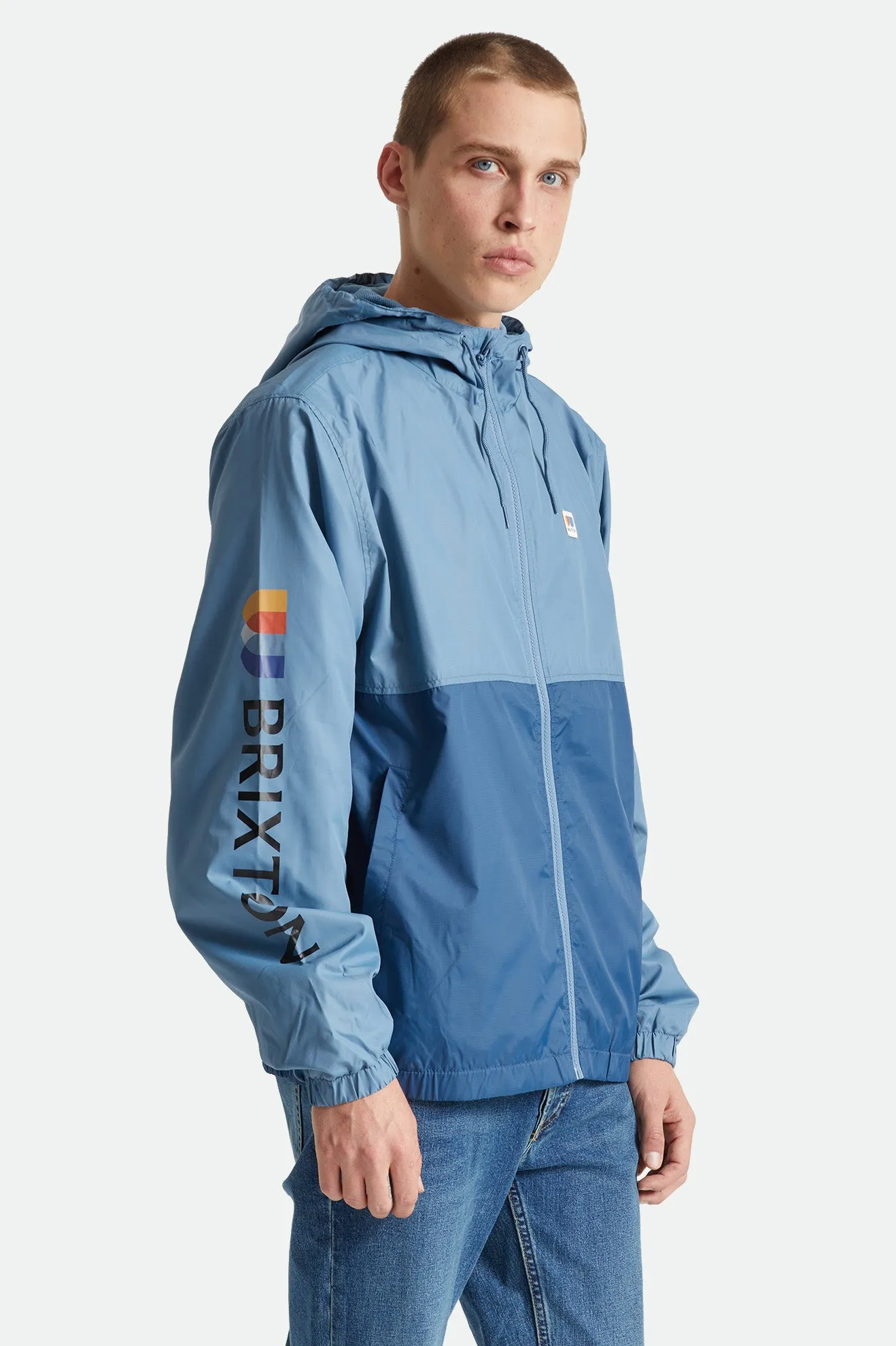 Claxton Alton Lightweight Zip Hood Jacket - Slate Blue/Joe Blue