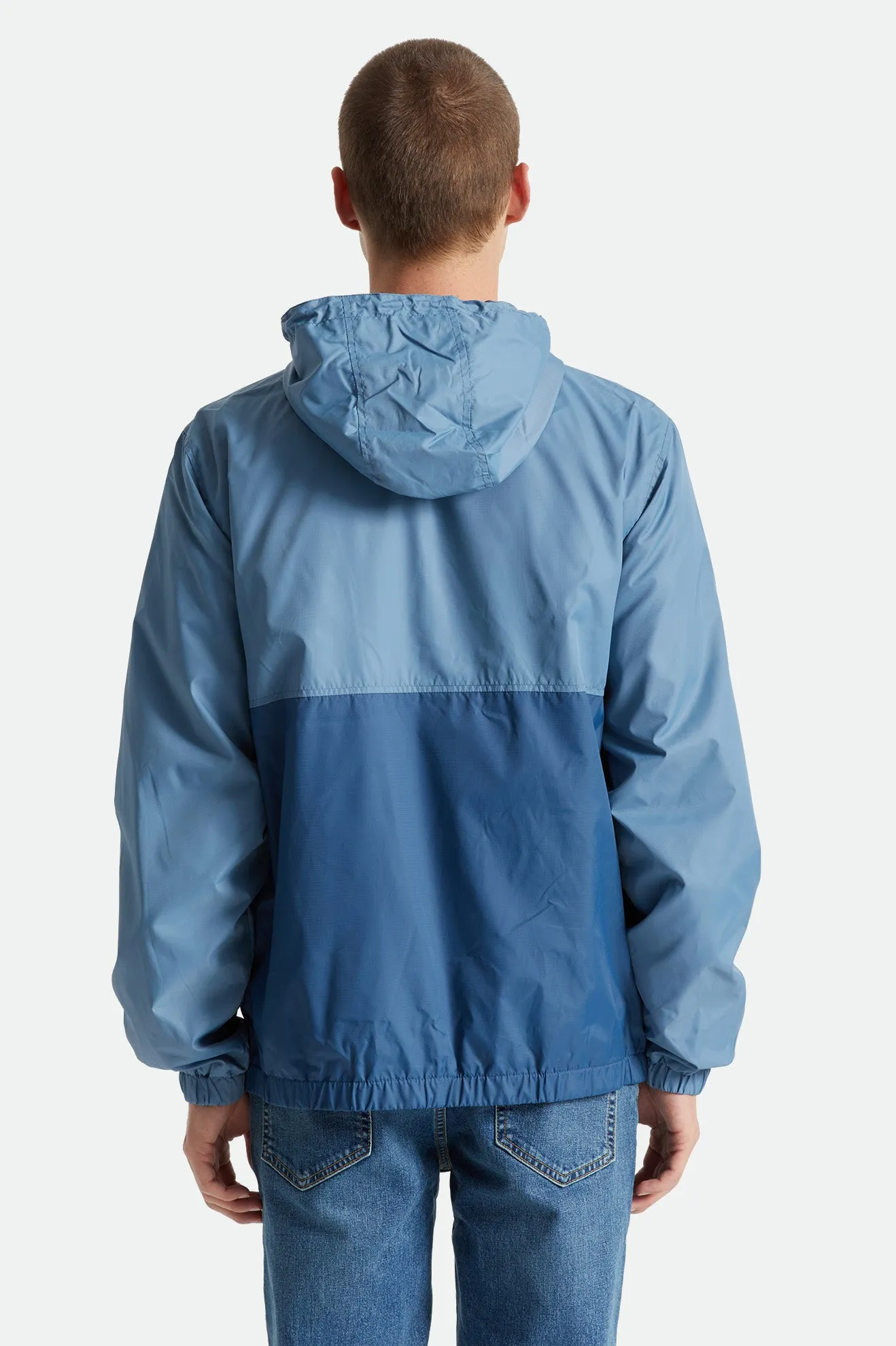 Claxton Alton Lightweight Zip Hood Jacket - Slate Blue/Joe Blue