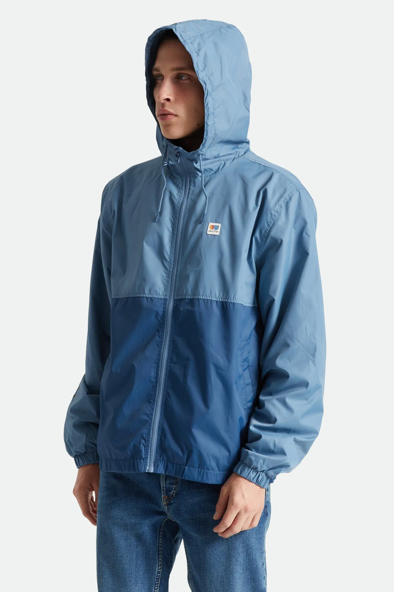 Claxton Alton Lightweight Zip Hood Jacket - Slate Blue/Joe Blue