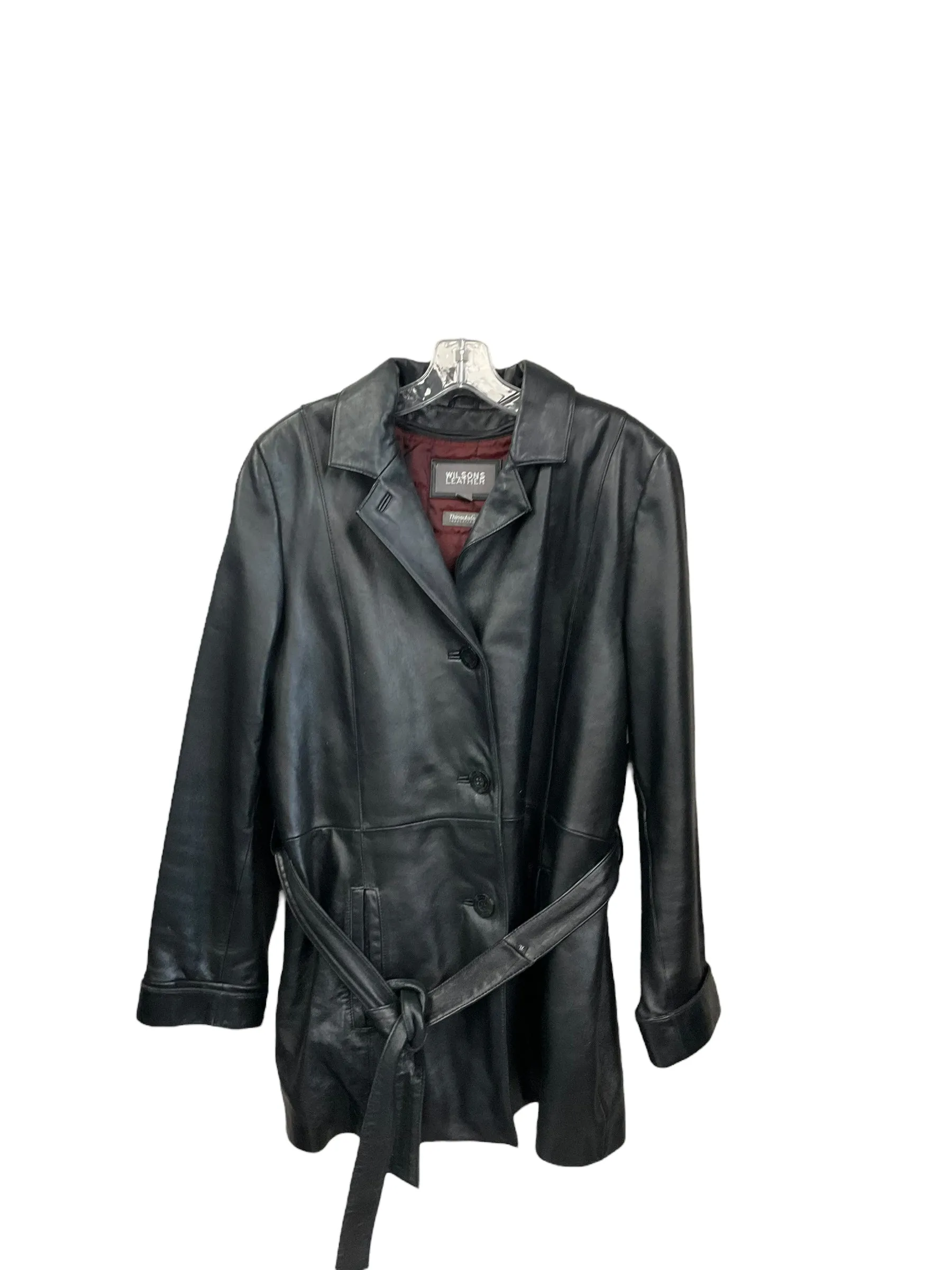 Coat Leather By Wilsons Leather In Black, Size: Xl