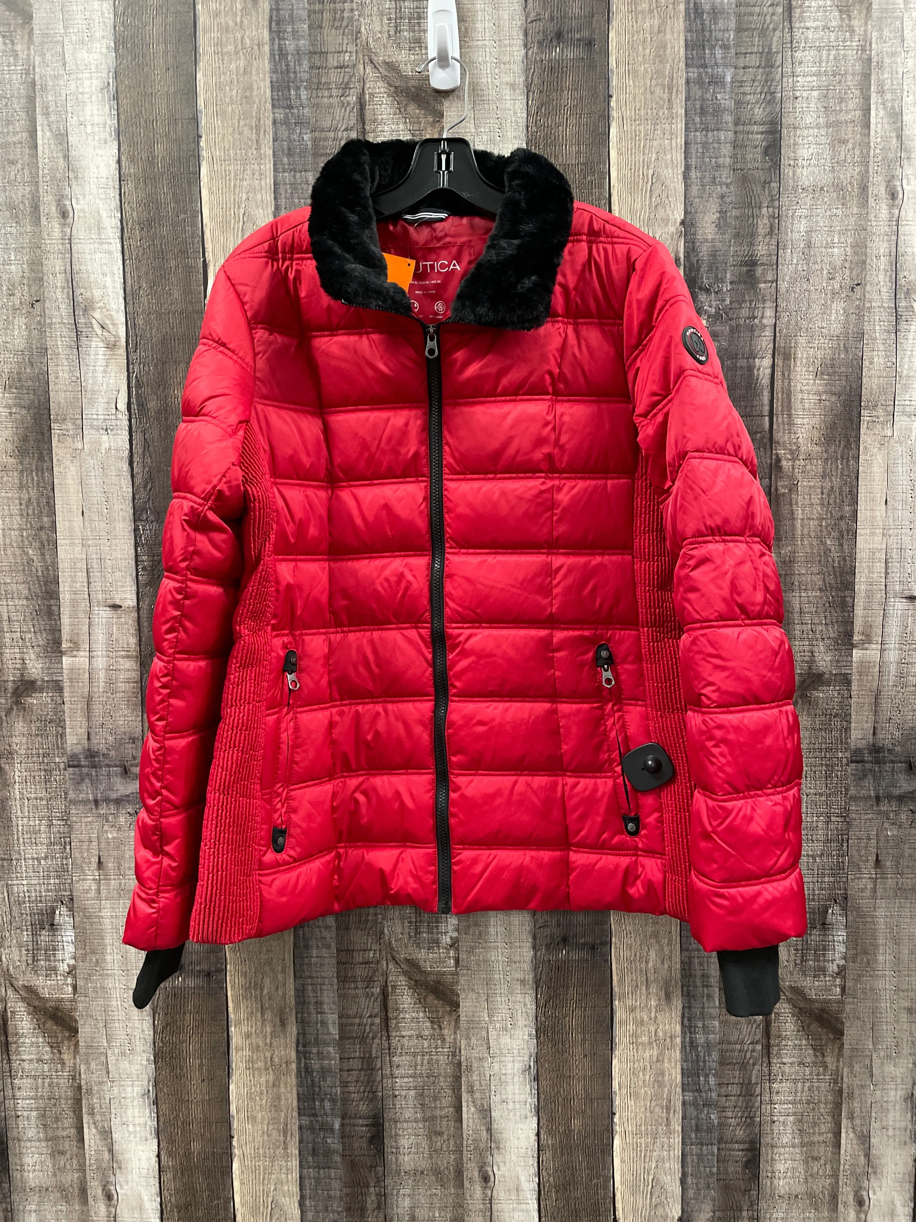 Coat Puffer & Quilted By Nautica In Red, Size: Xl