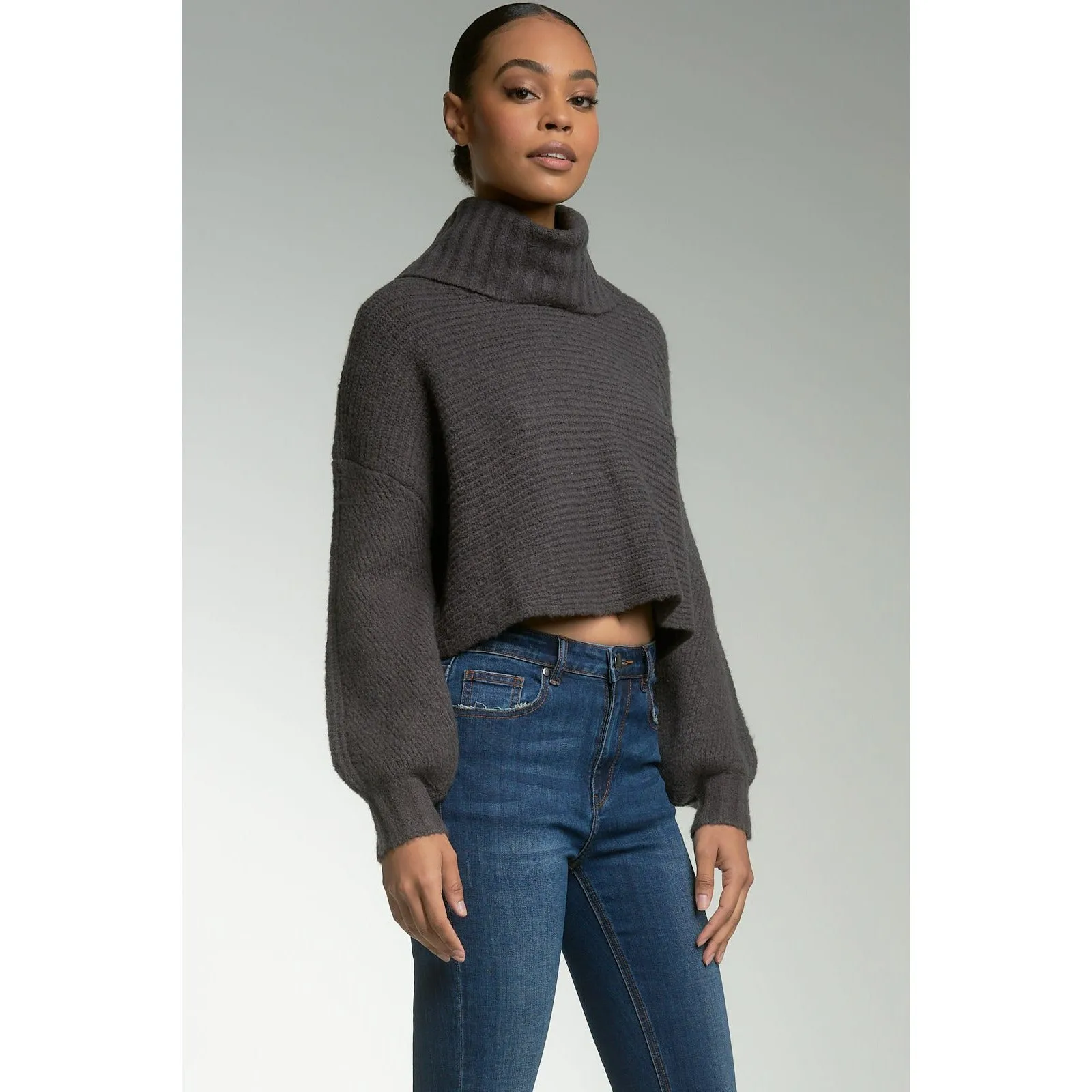 Criss Cross Cropped Sweater