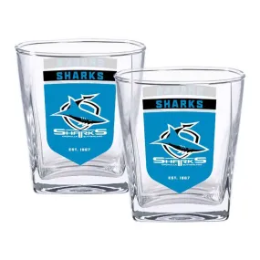 Cronulla Sharks 2-Pack Spirit Glasses