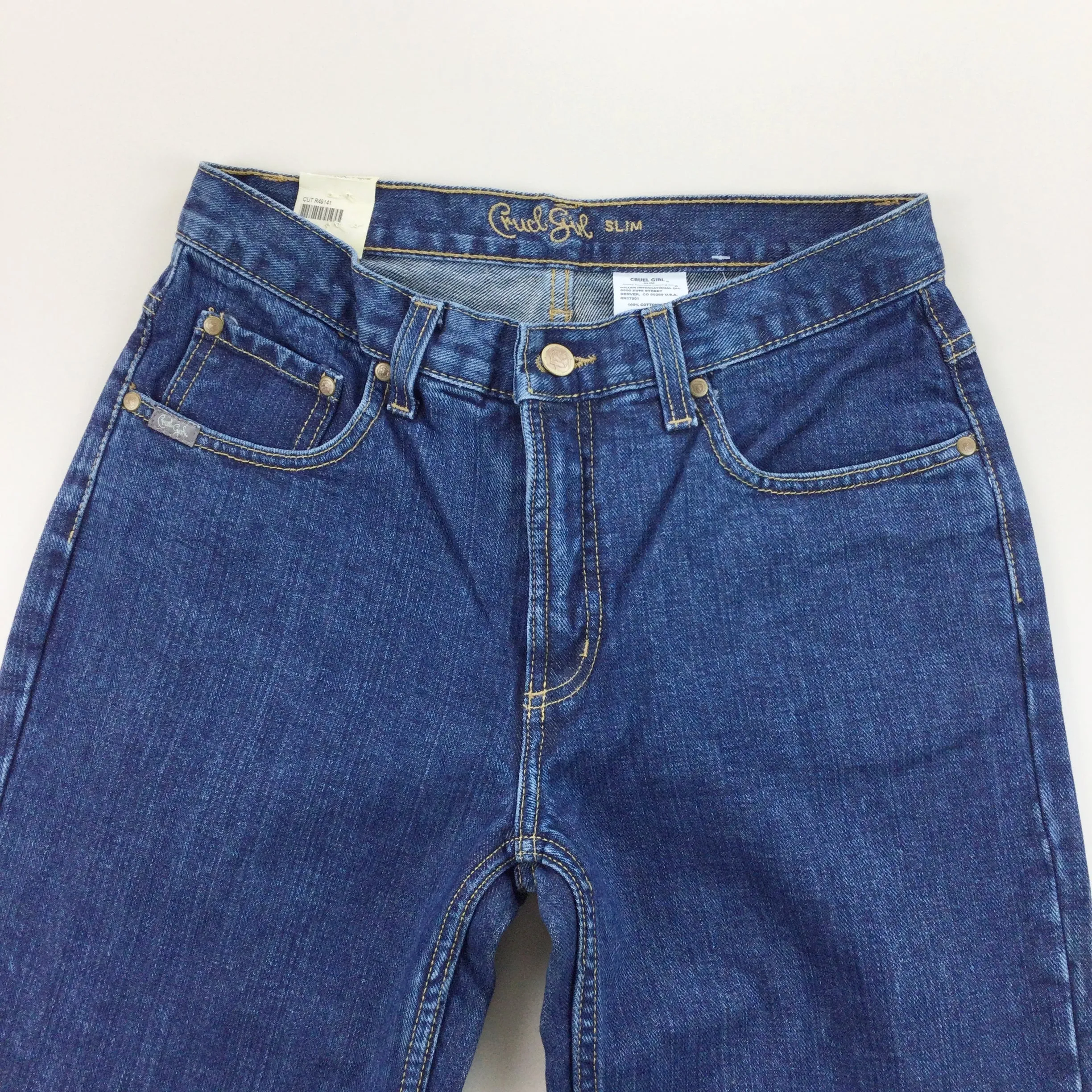 Cruel Girl Low Rise Slim Deadstock Jeans - W28 L32