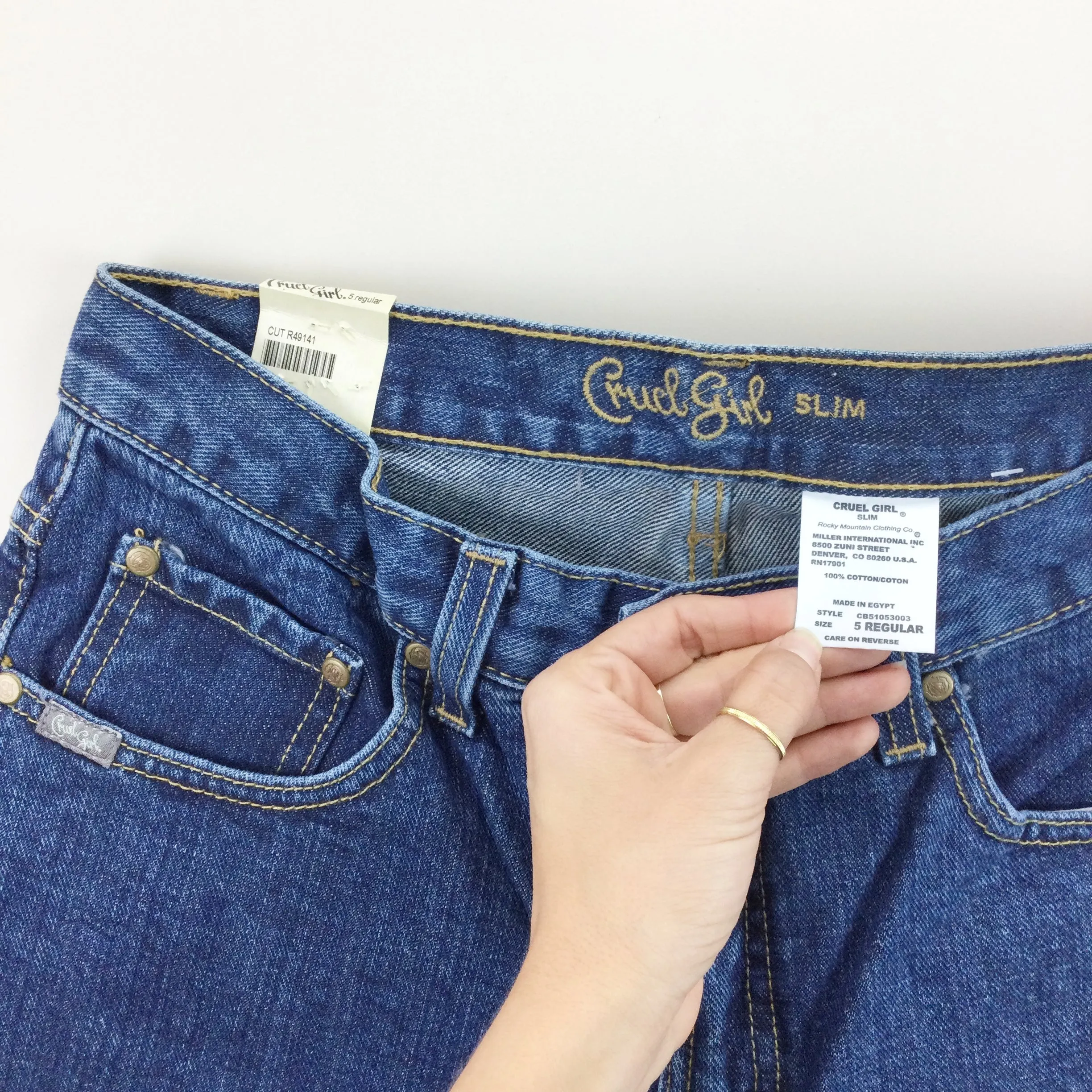 Cruel Girl Low Rise Slim Deadstock Jeans - W28 L32