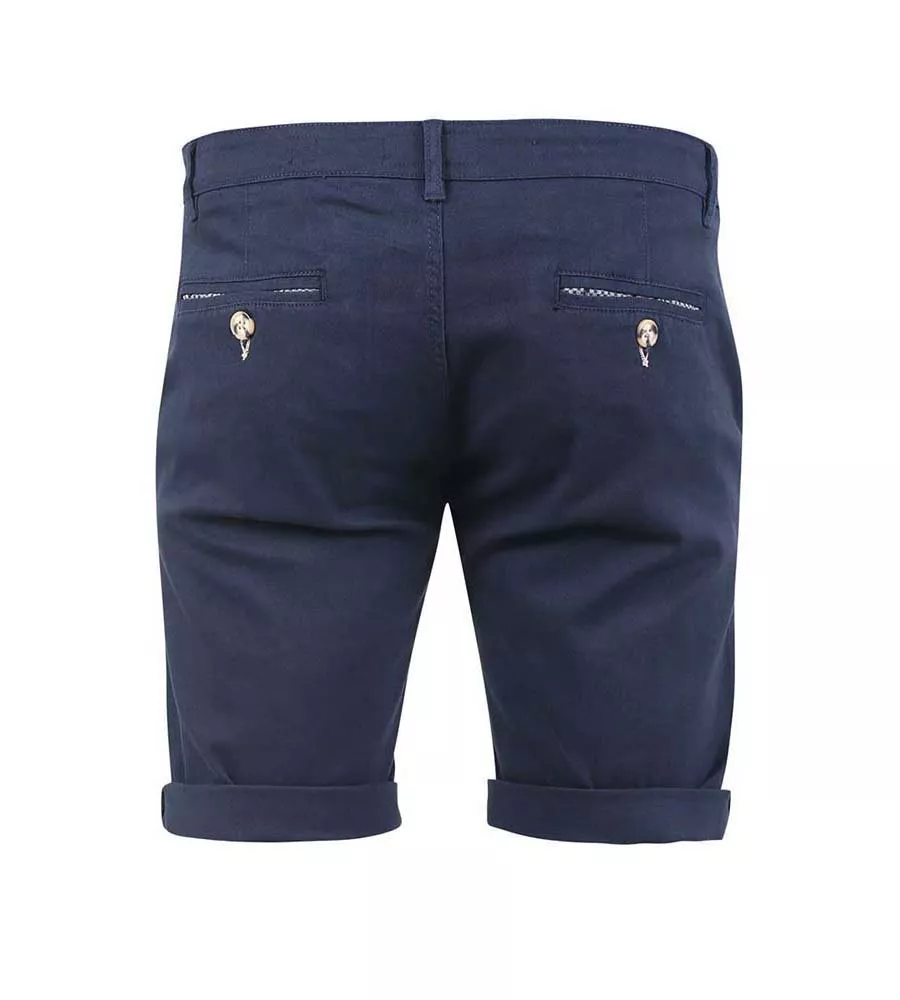 D555 Mens Navy Stretch Chino Shorts (BASILDON 2)