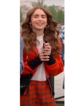 Emily In Paris S02 Lily Collins Orange Jacket |Emily Cooper Orange Jacket