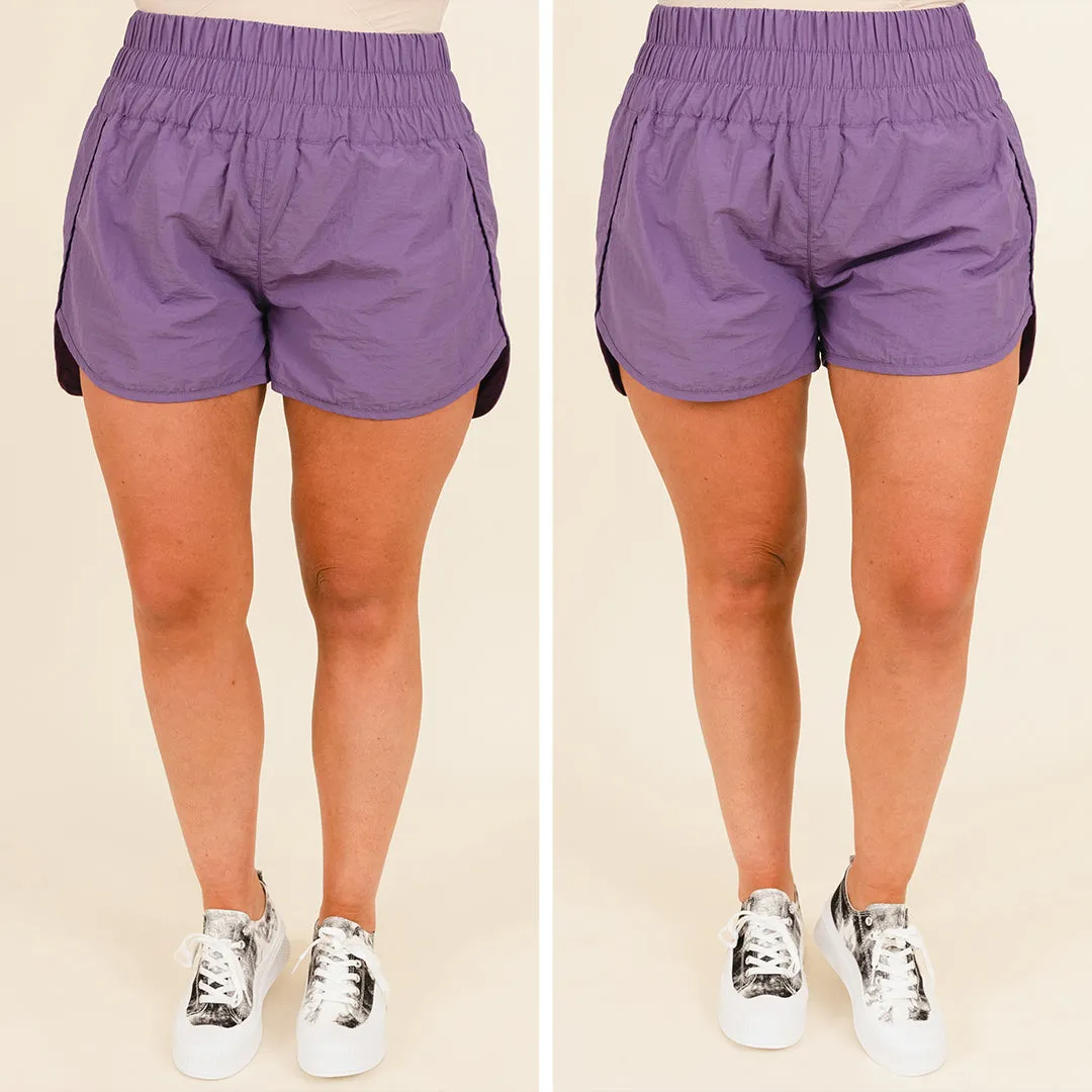 Feeling Motivated Shorts, Lilac Grey