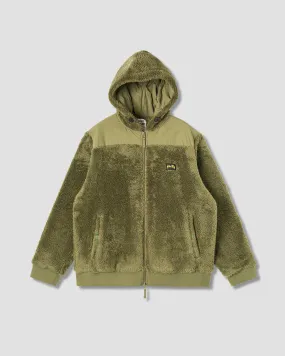 Fleece Zip Hood (Olive)