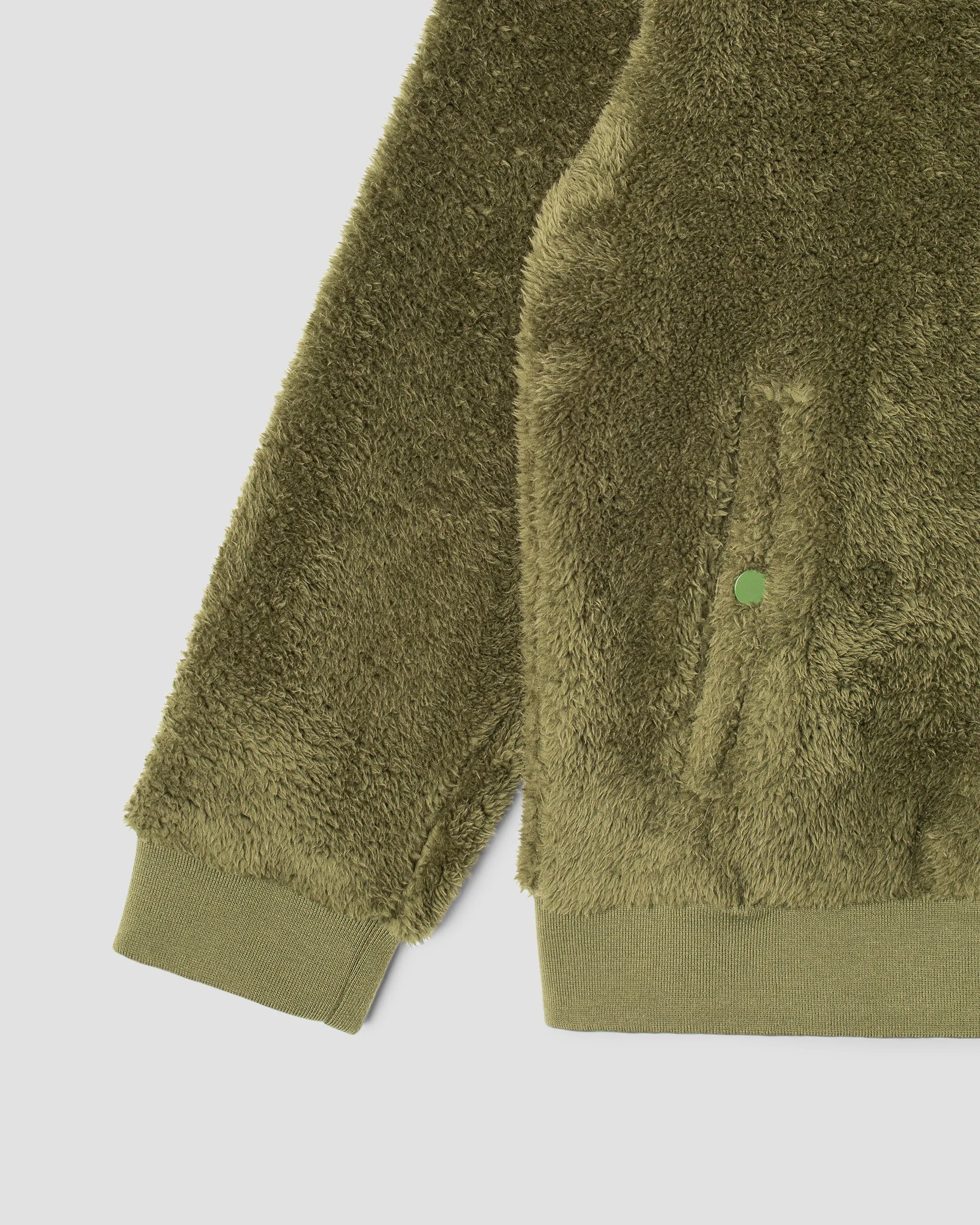 Fleece Zip Hood (Olive)