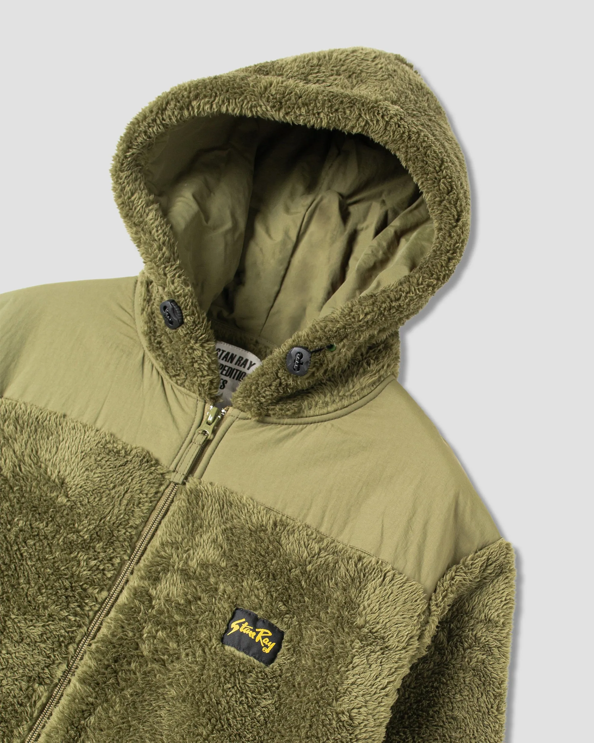 Fleece Zip Hood (Olive)