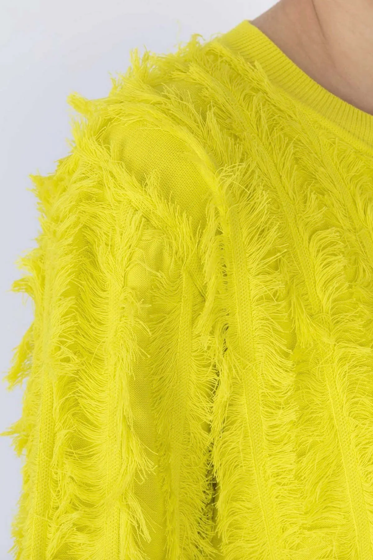 Fringe Sweater - Yellow