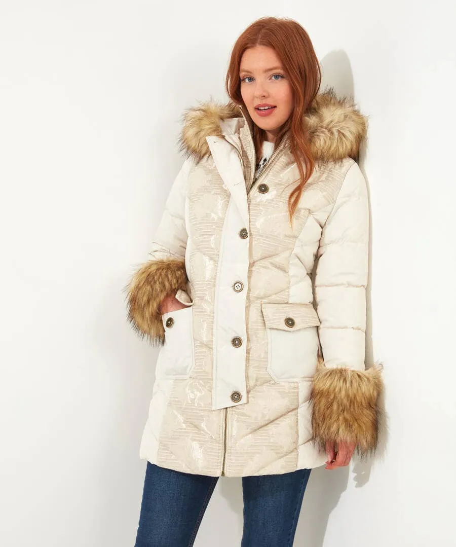 Fur Trim Puffa Coat