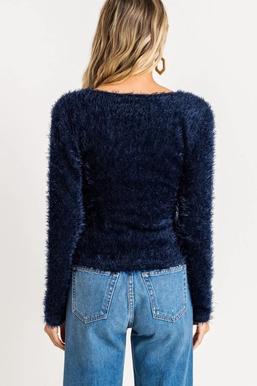 Fuzzy Wrap Sweater