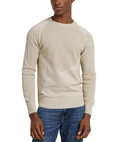 G-Star RAW Men's 3D Biker Regular-Fit Engineered-Knit Sweater