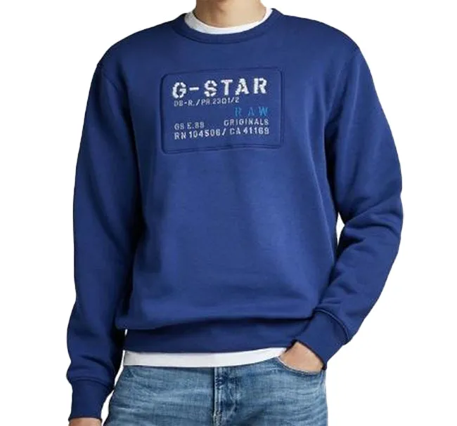 G Star Raw Mens Originals Sweatshirt Blue