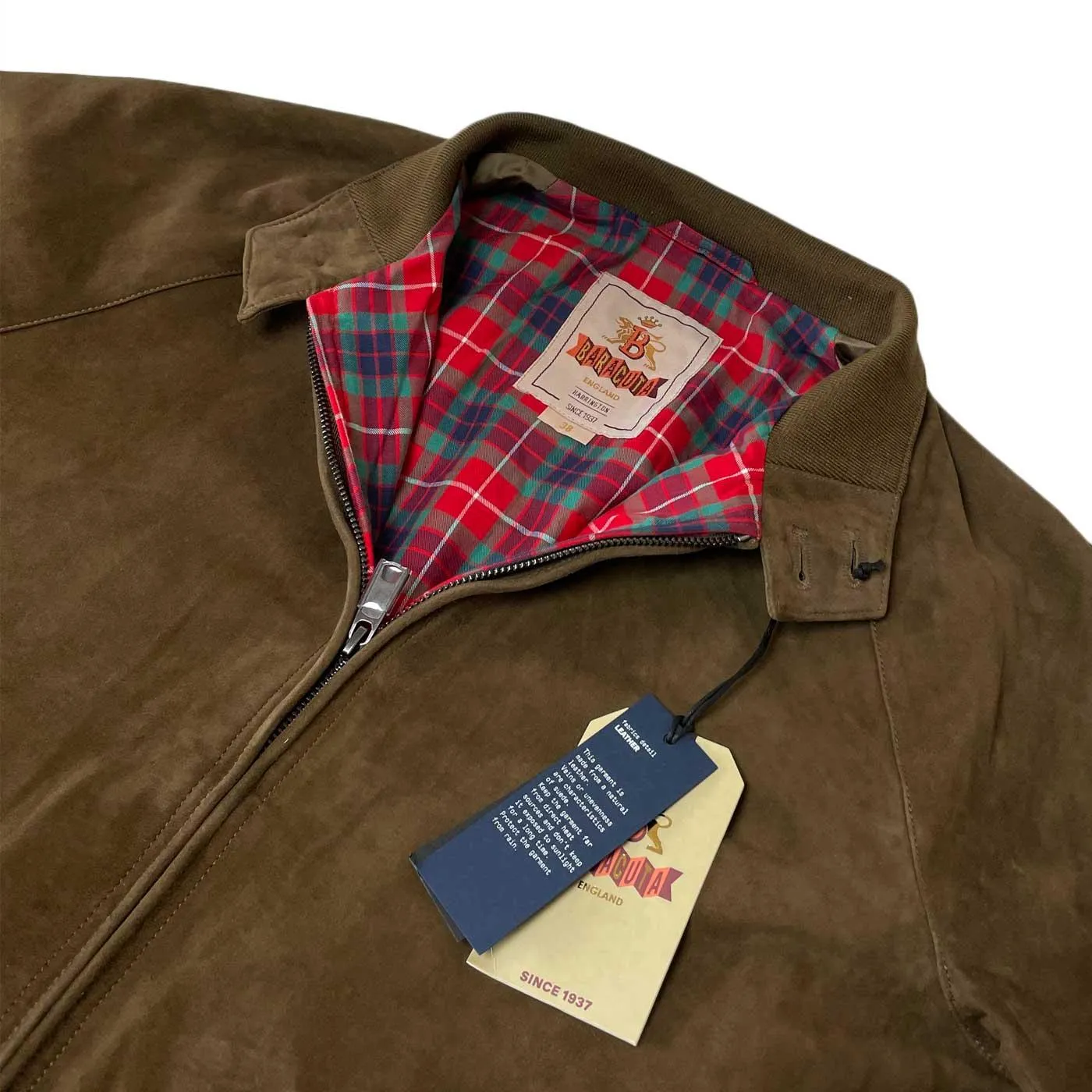 G9 Suede BARACUTA Classic Mod Harrington Jacket DO