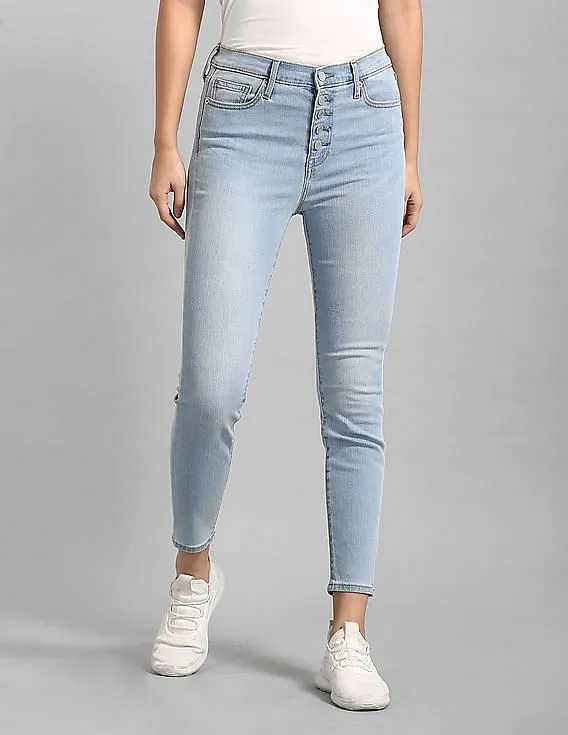 GAP Women Blue Super Skinny Fit High Waist Jeans