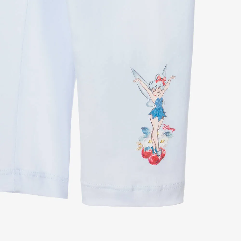 Girls Blue Cotton Disney Leggings